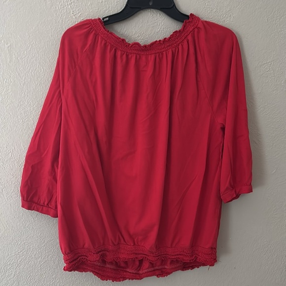 Women’s Plus Size Lane Bryant Peasant Top, Red, 18/20 2X - Picture 5 of 6